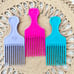Goody Vintage Bold Colors Pink Teal Purple Reptile Textured Combs 3 Hair Picks