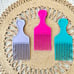 Goody Vintage Bold Colors Pink Teal Purple Reptile Textured Combs 3 Hair Picks