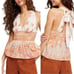 Free People Smocked Tank in Light Combo NWT Size Small