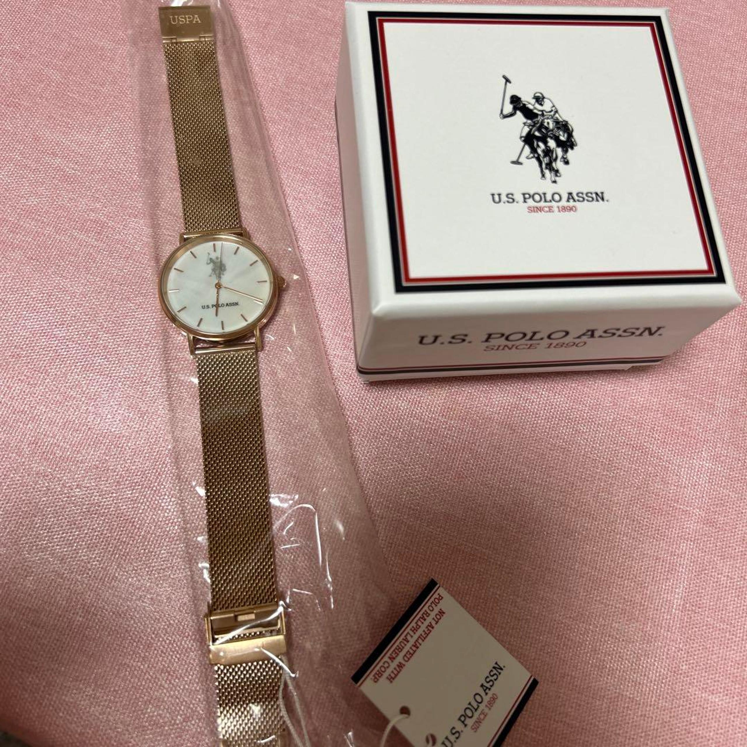 US Polo Assn. watch, pink gold, list price ¥30,000