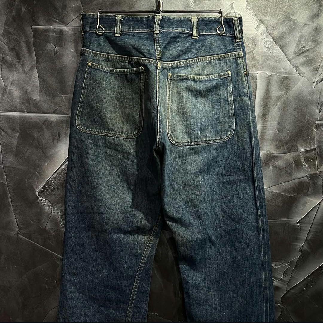 ワンピなど最旬ア！ CALIFORNIA RIVET GOLD 50s denim leg straight pants パンツ
