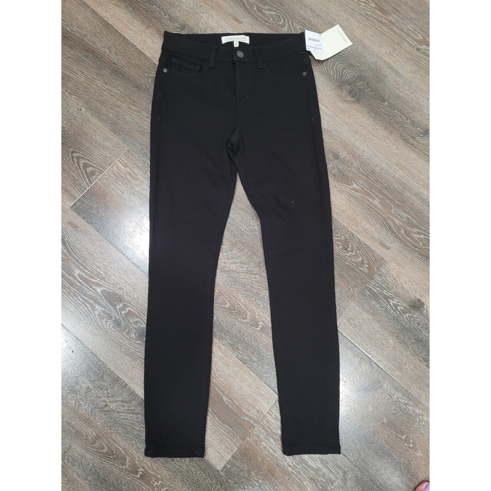 Current Elliot the Stiletto MId Rise Skinny Black Jeans size 25 Women's #P2