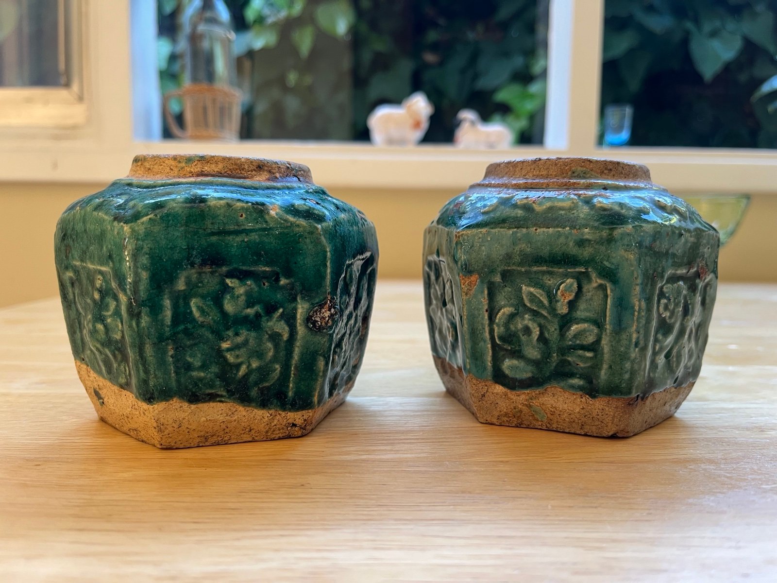 A pair of Chinese antique pottery jars
