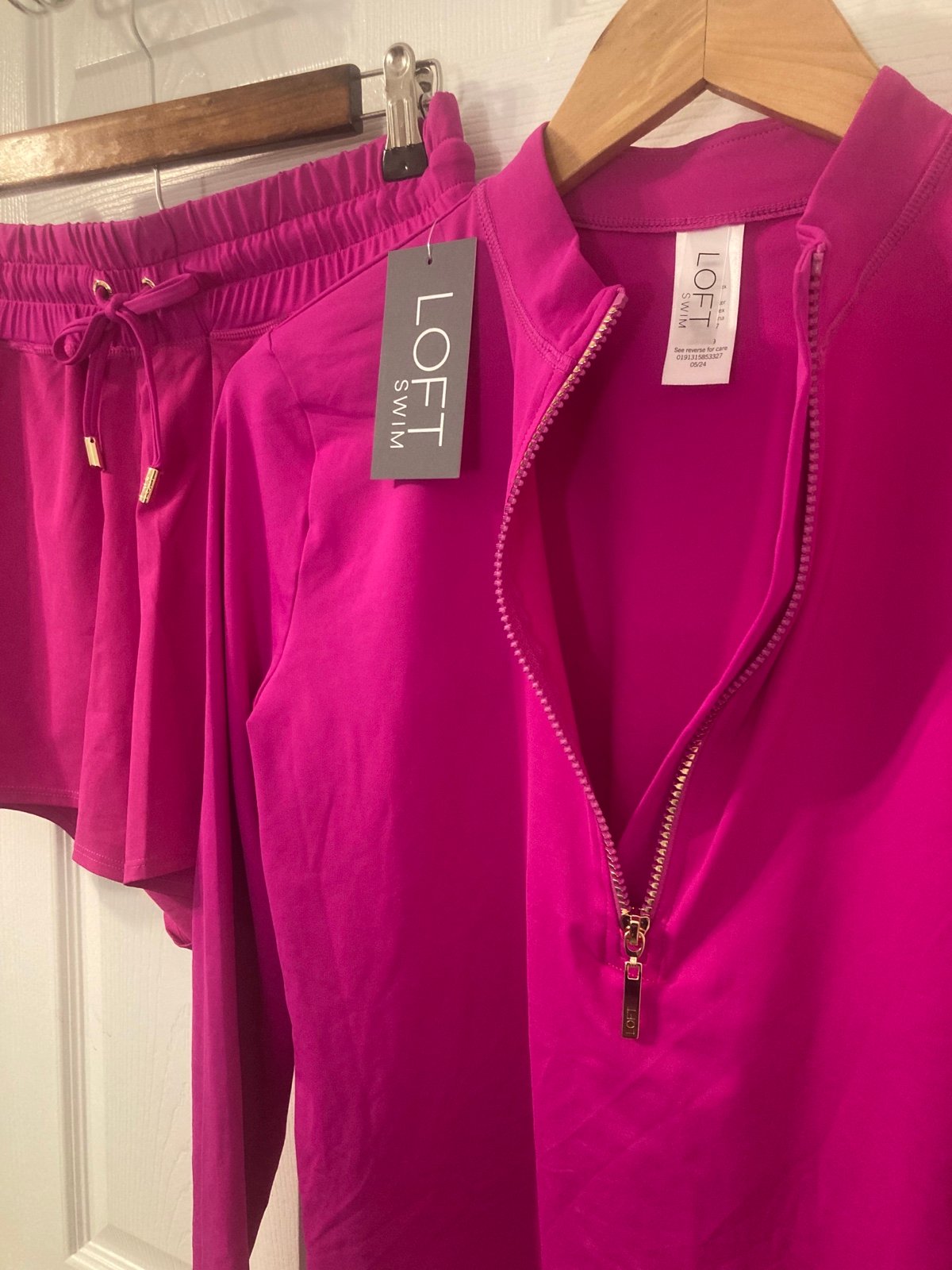 LOFT Swim Set Shorts and Long Sleeve top