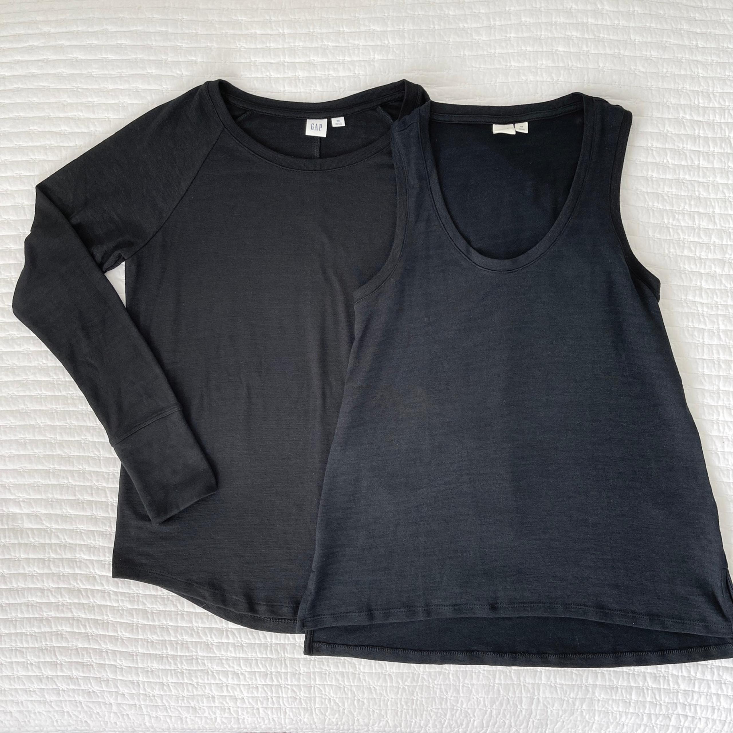 New Bundle of 2 Gap Women's Knit Long Sleeve Top and Tank Top in Black Size XS