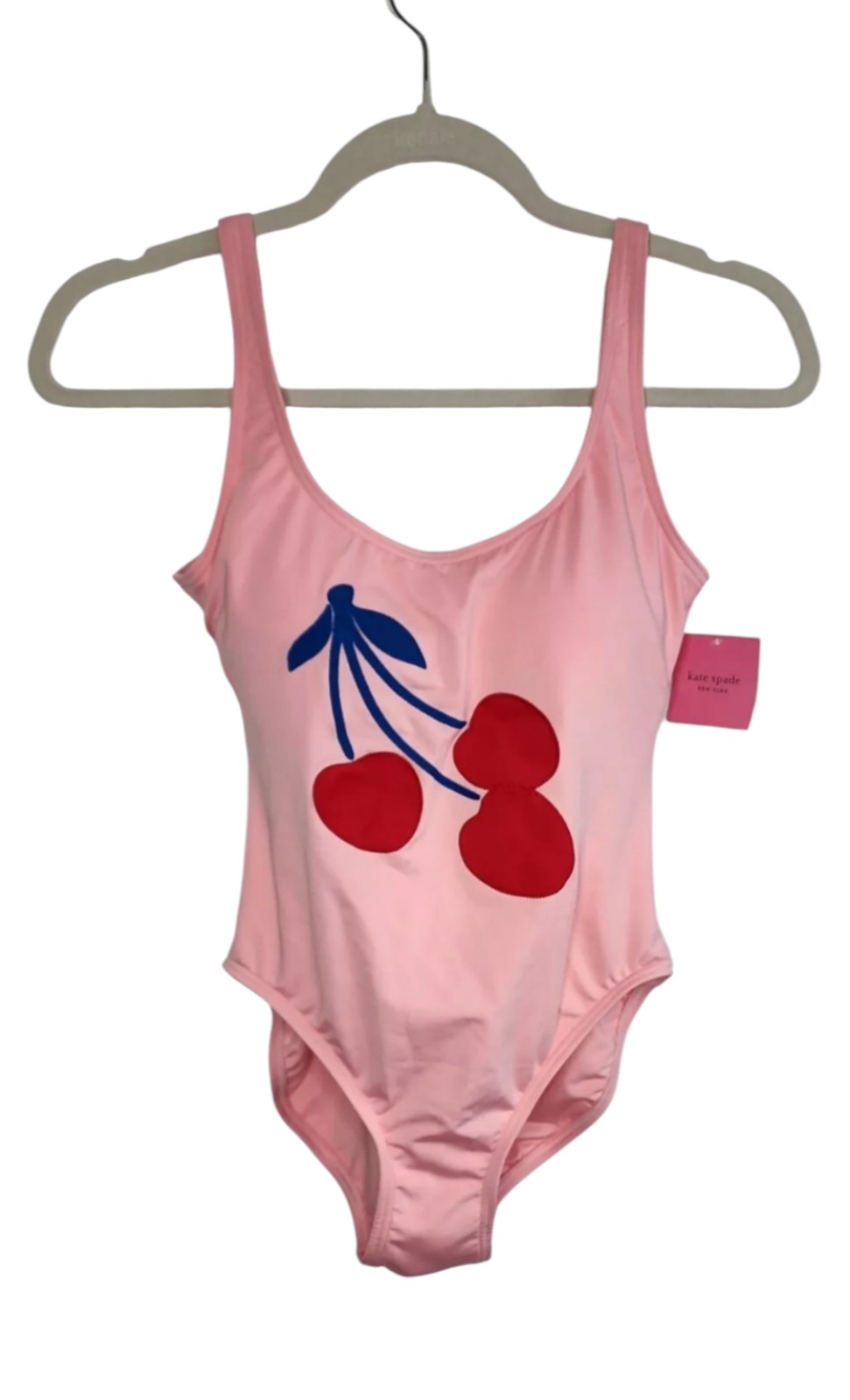 Kate Spade Cherry Toss Pink One Piece Swimsuit Fruit Barbiecore Beach Size Small