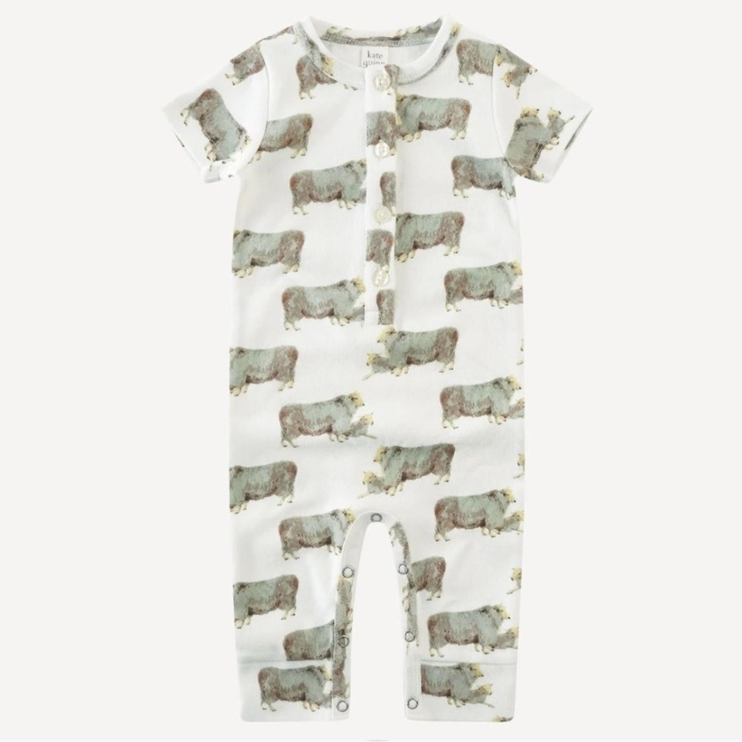 New Kate Quinn Short sleeve sport union suit in Sheep family Size 2T