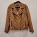 NEW Max Studio + Vegan Leather Jacket Cognac Brown Plus Size 2X Moto Western