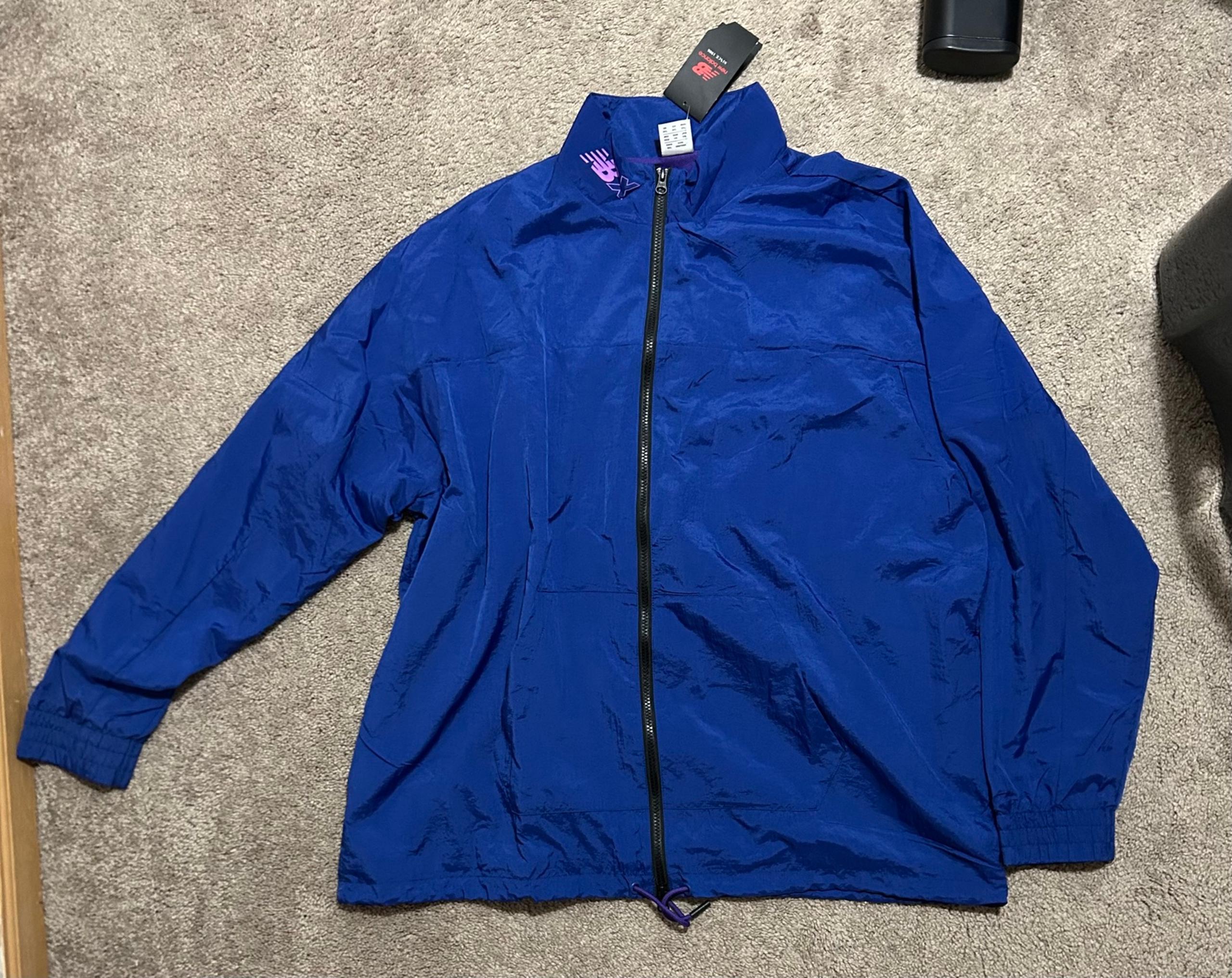 Men’s New Balance Men's Athletics Graphic Packable Jacket Blue/purple 1990’s XXL