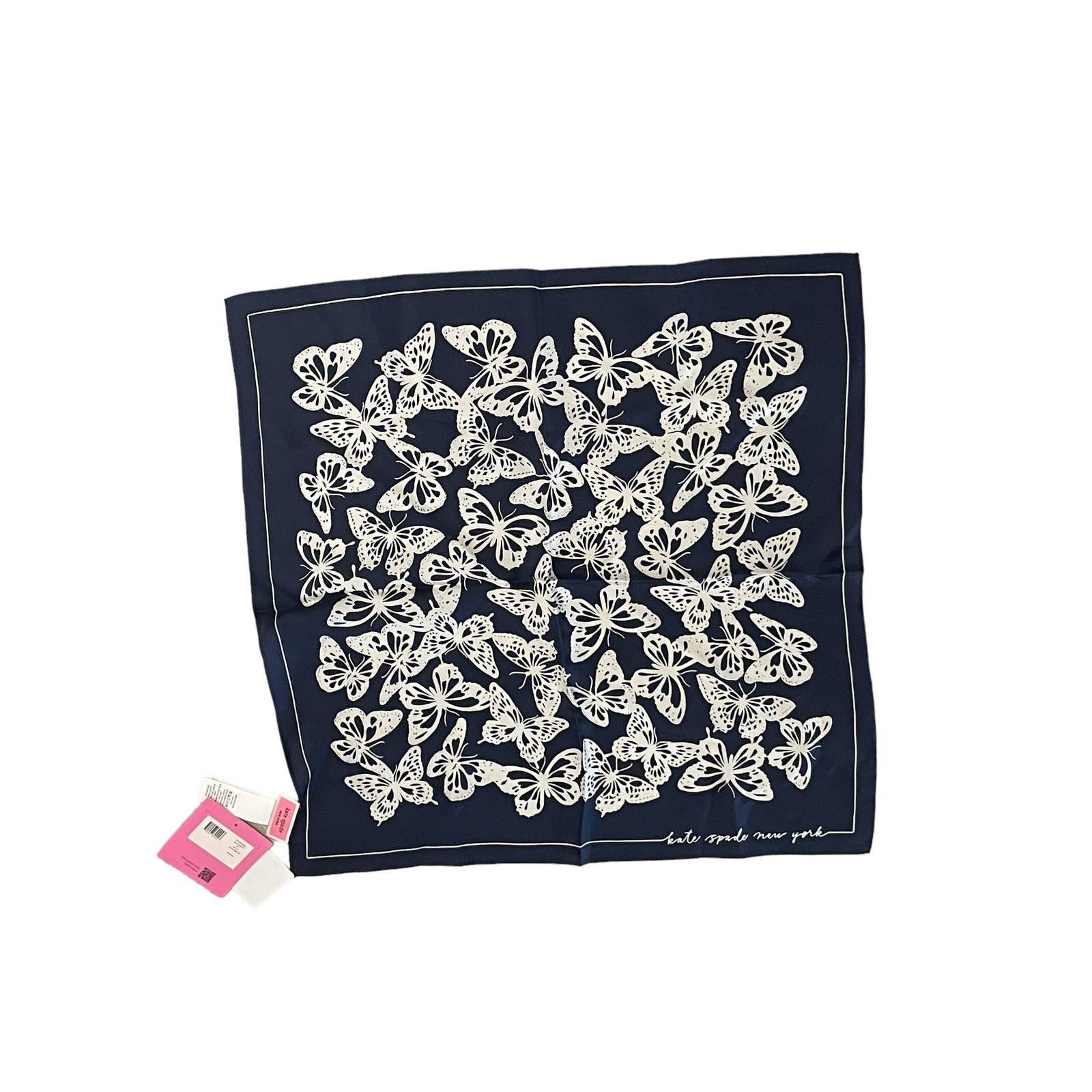 Kate spade new york butterfly Bandana scarf blue New