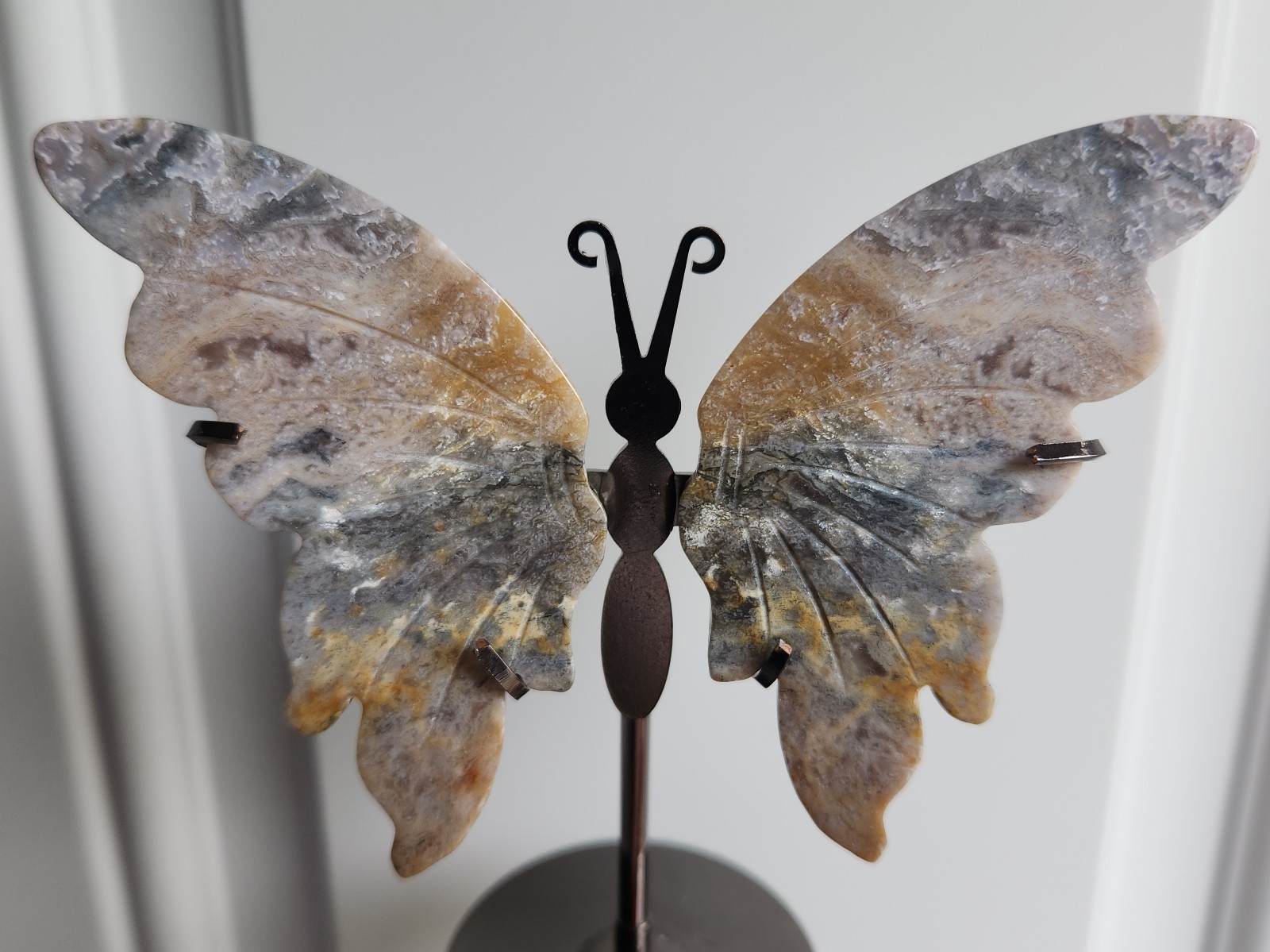 Purple, Yellow, and Green Moss Agate Butterfly Wings