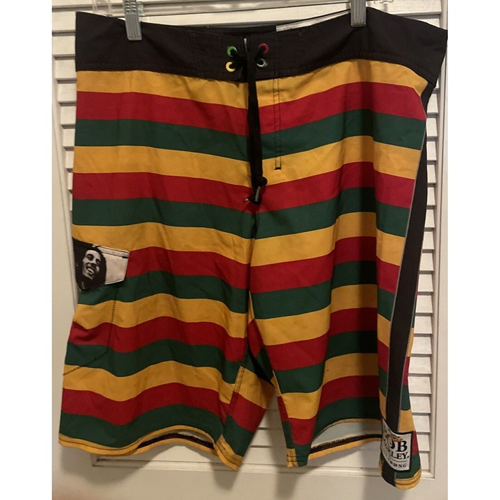 Billabong Bob Marley Shorts Platinum X Recycler Mens Jamaican Surf Swim Board 34