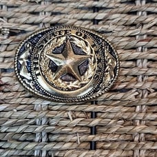 Texas state star small belt buckle