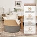 Extra Large Wicker Storage Basket, 83L Woven Blanket Storage, 21.7 x 13.8 inches