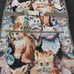 Vintage Tapestry Cat Hanging Zippered Luggage on Wheels