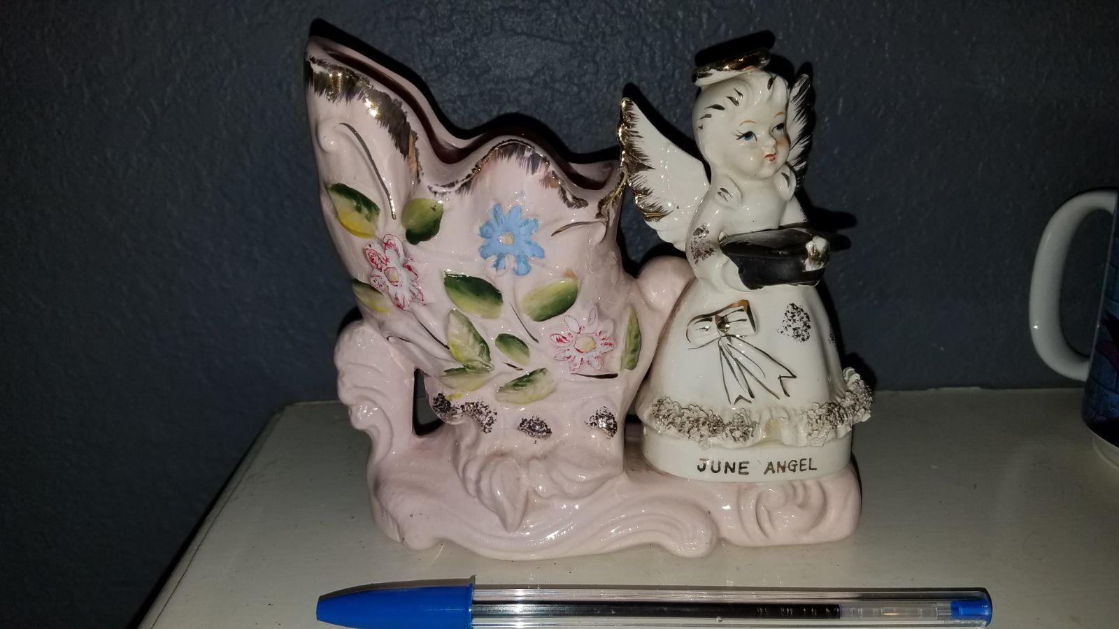 Vintage Lefton June Angel Planter