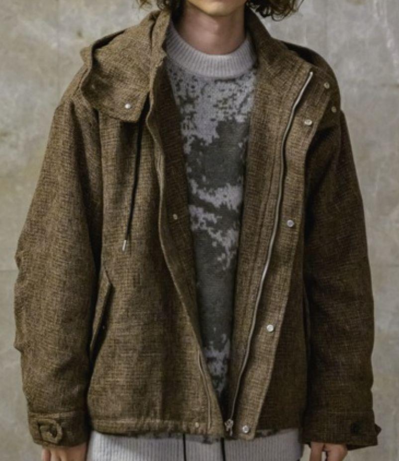 Casper John Boucle Short Mods Coat Brown