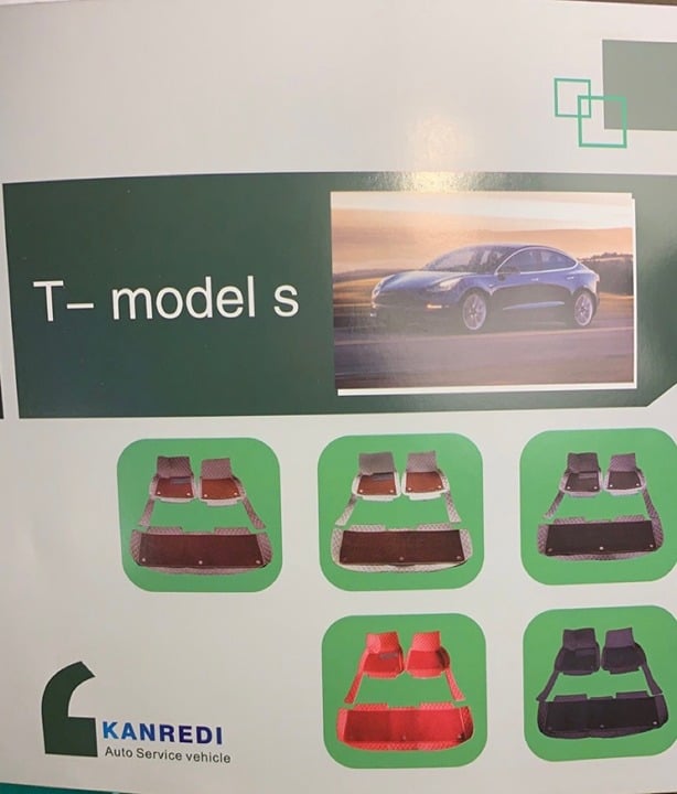 Tesla T-Model S 3-D Car Mats Color Beige