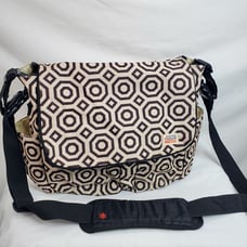 Jonathan Adler Cream Geometric Dash Skip Hop Baby Diaper Messenger bag