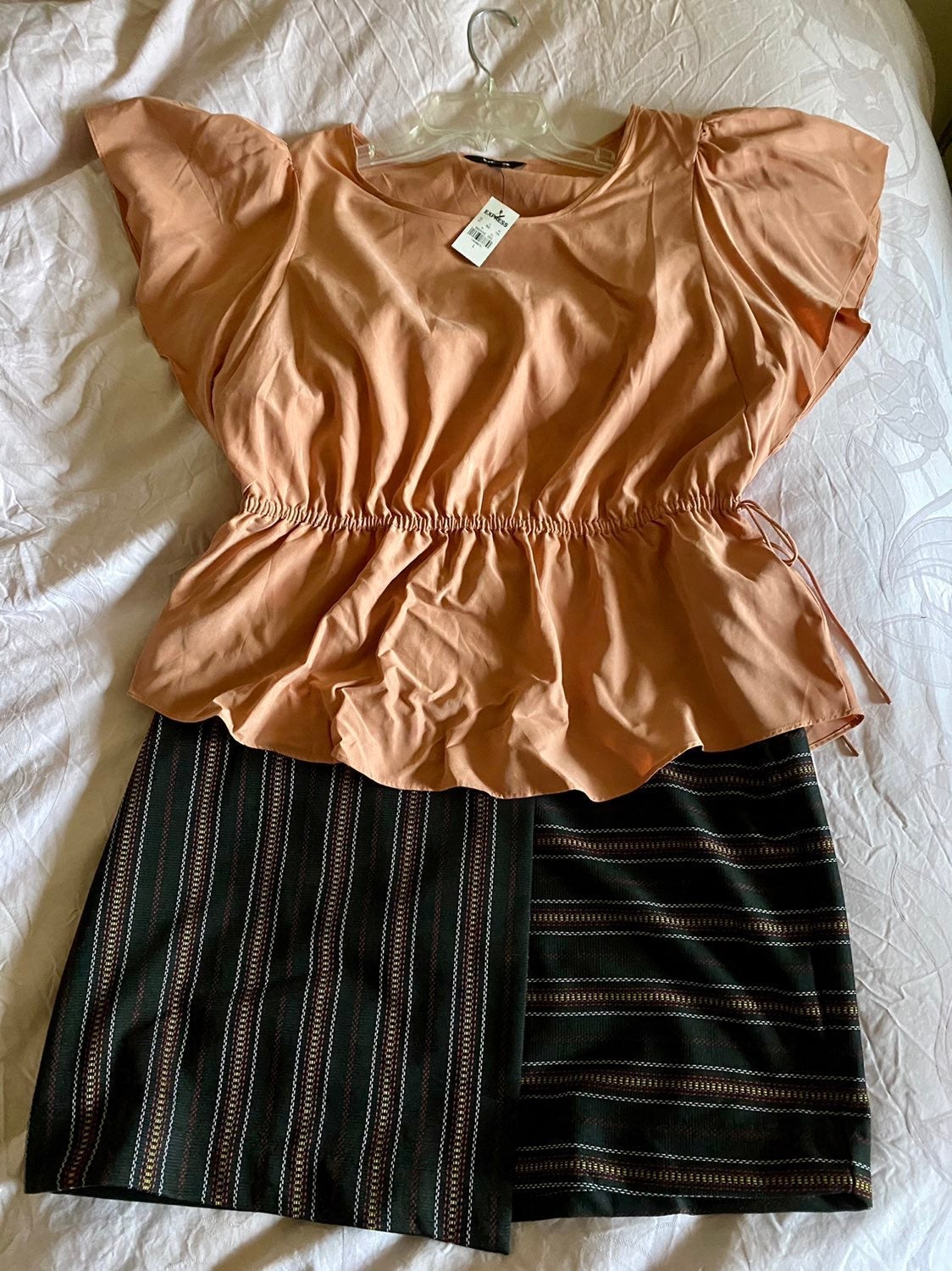 NWT Express Blouse + Skirt Set