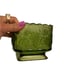 Pretty Vintage Green Glass Trinket Holder!