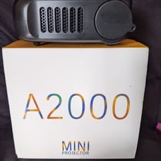 Projector with white screen and Remote