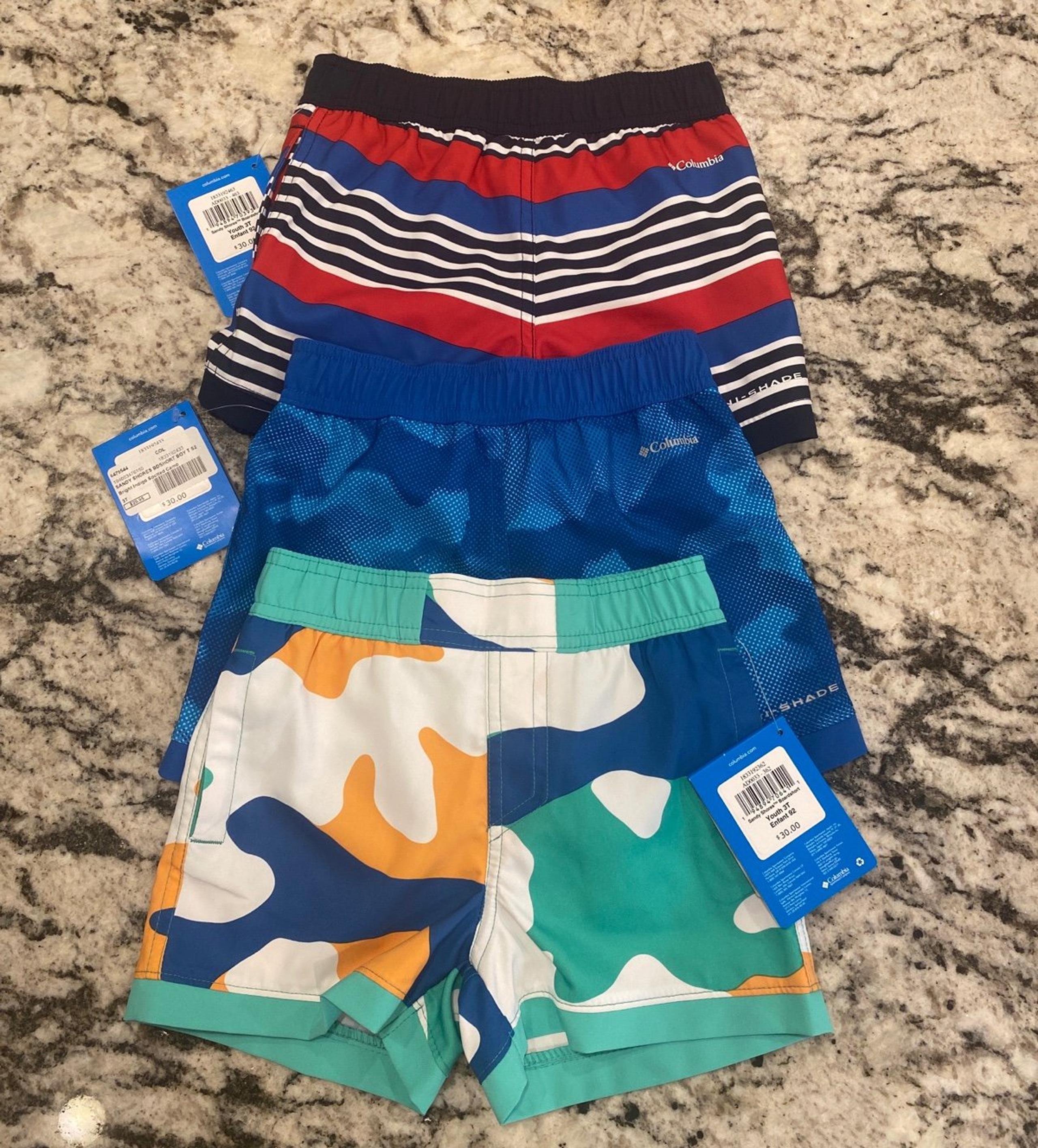 Columbia Boys 3T swim suits bundle new