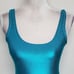 90s Vintage White Stag Turquoise Ribbed Backless Mid Coverage One-piece Swimsuit
