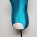 90s Vintage White Stag Turquoise Ribbed Backless Mid Coverage One-piece Swimsuit