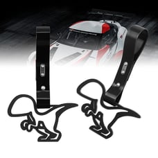 BRAND NEW 2PCS DINOSAUR BLACK JDM TSURIKAWA RING Black Handle Strap Drift Charm