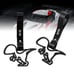 BRAND NEW 2PCS DINOSAUR BLACK JDM TSURIKAWA RING Black Handle Strap Drift Charm