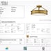 Minka Lavery 4177-249, Harbour Point 3-Light Semi-Flush, Liberty Gold - Lightng