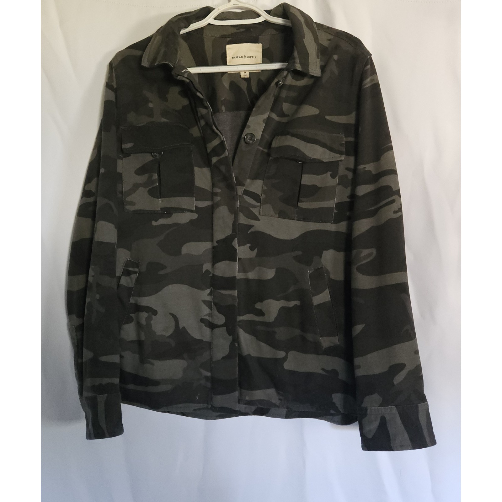 Thread & Supply Womens Camo Lined Size M Button Up Jacket