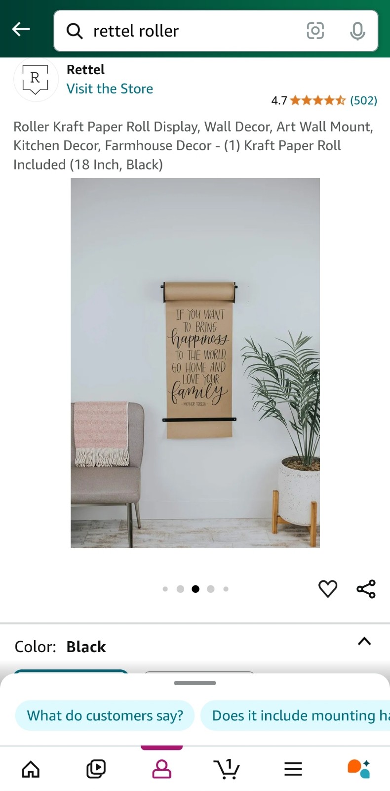 Rettel craft paper roll display