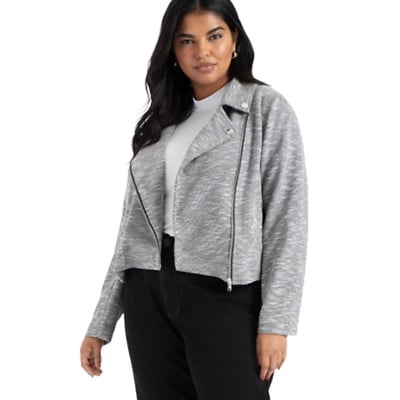 ELOQUII Soft Knit Moto Jacket (14/16)