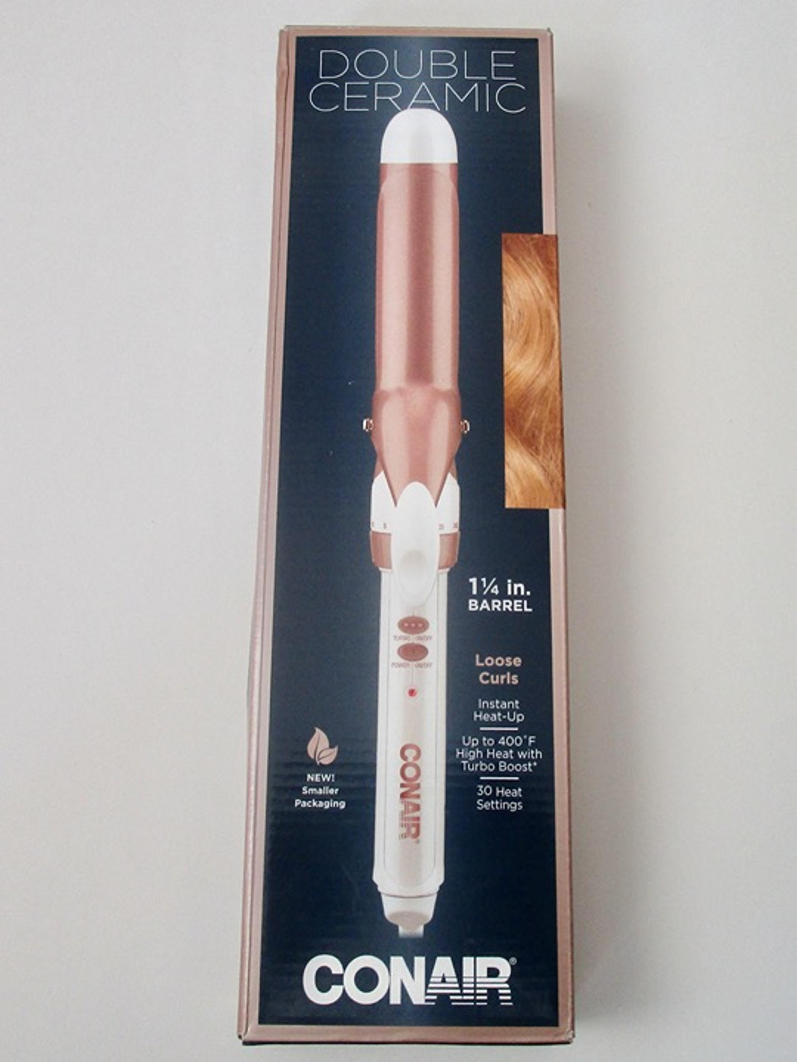Conair Double Ceramic Curling Iron 1.25 Inch - Rose Gold Hair Styling Tool