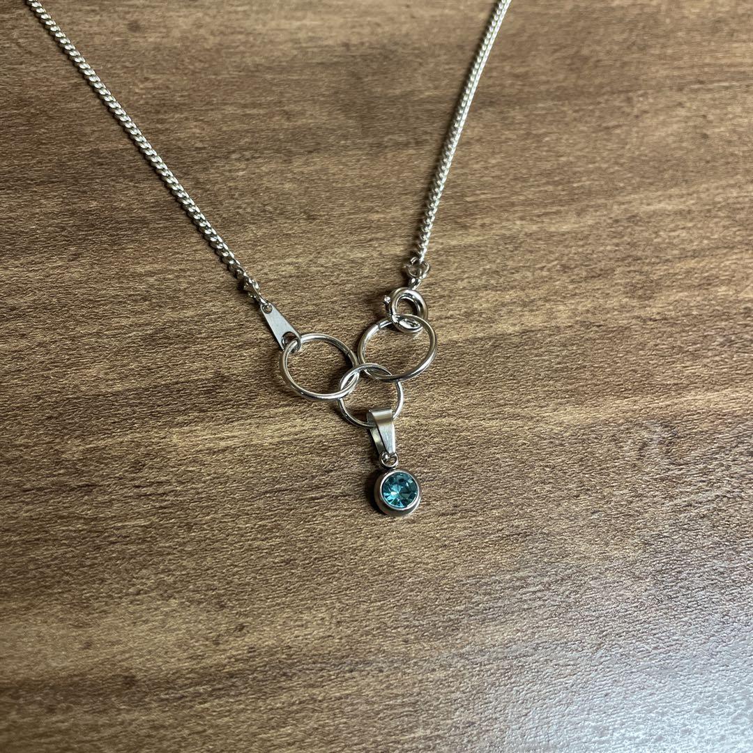 00s vintage silver necklace sv925 retro used clothing F12