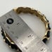 Vintage Trifari Signed Black & Gold Hinged Bangle Bracelet