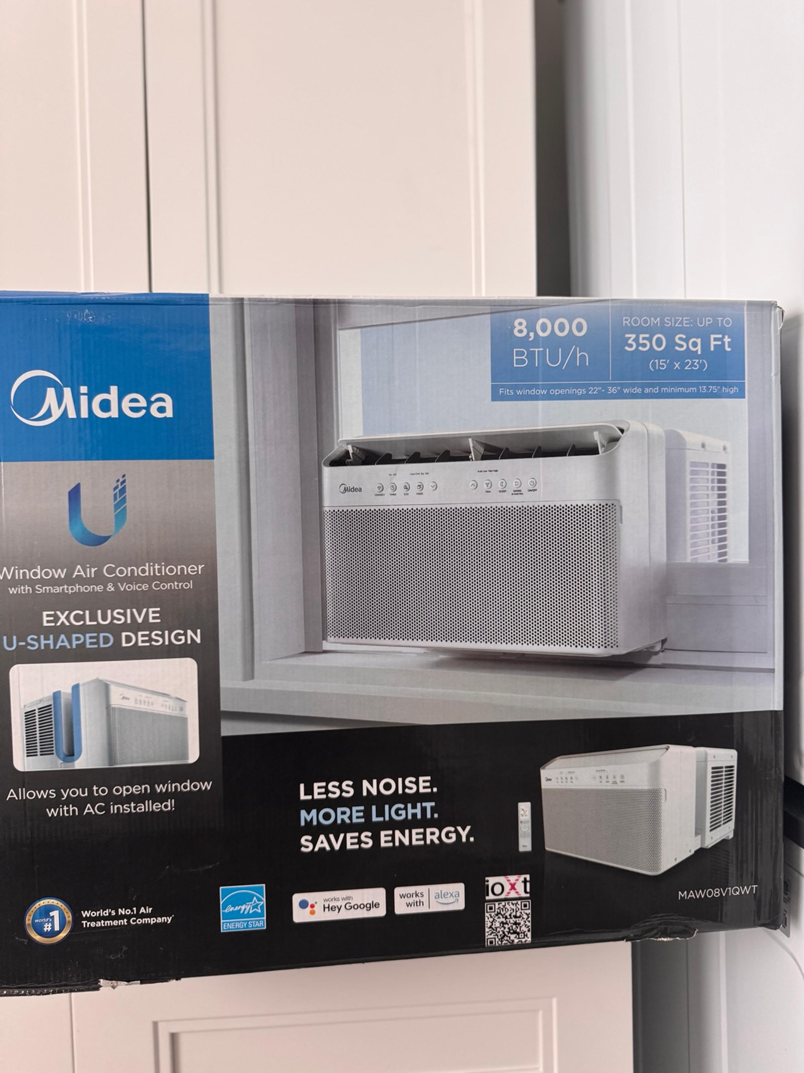Midea U-Shaped AC, Like New, 8000 BTU - 350 sq ft
