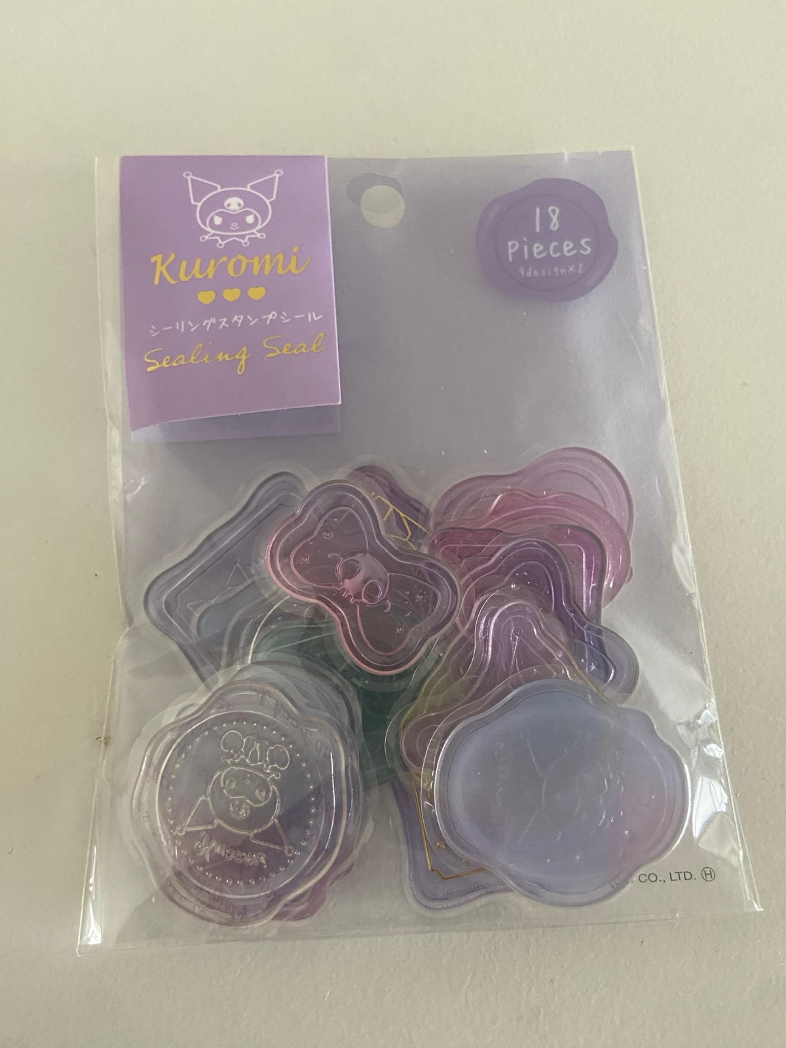 Sanrio kuromi pastel sealing seal sticker pack