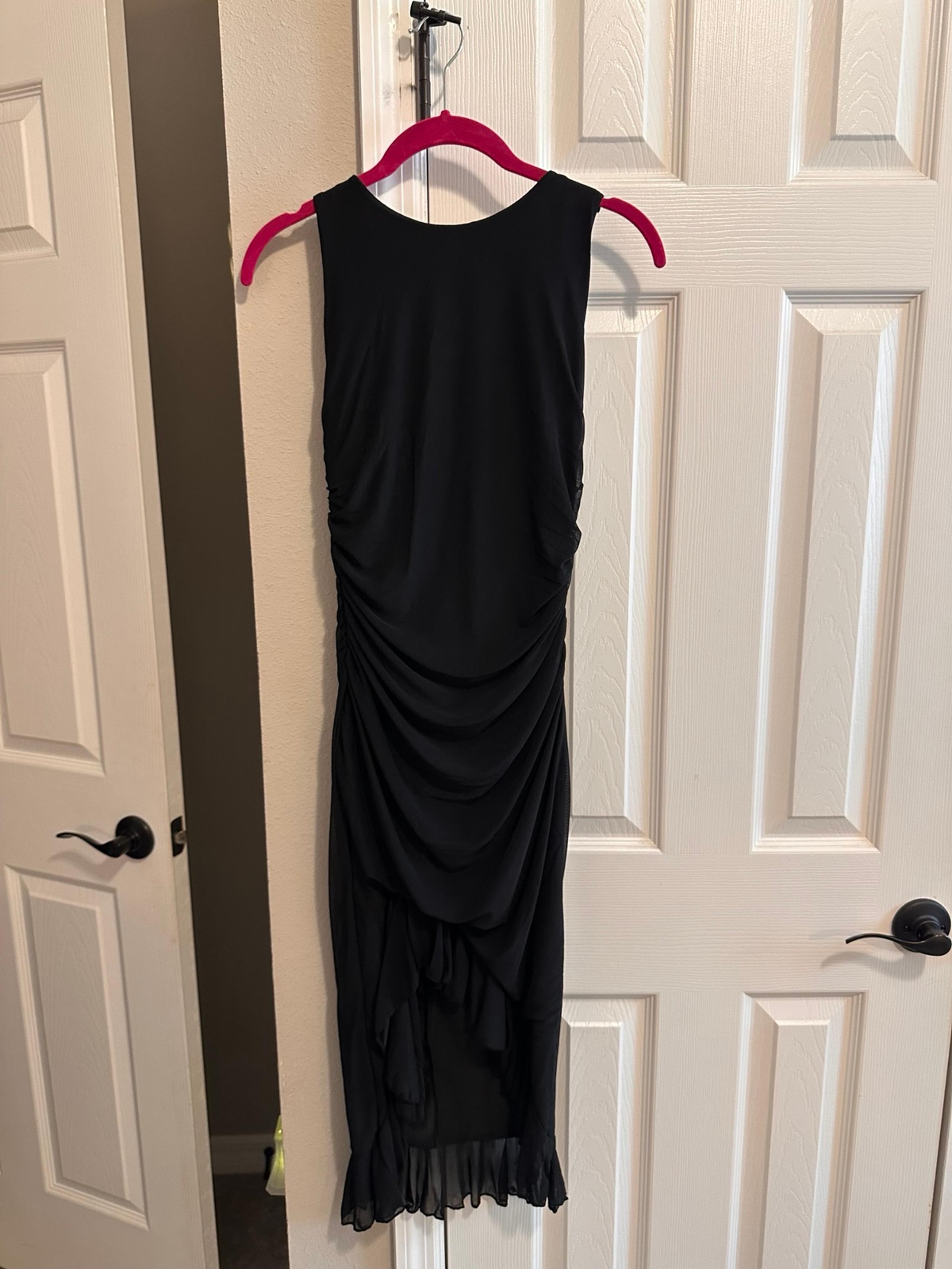 Black mesh wedding guest dress