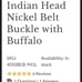 Montana Silversmiths Miner's Buffalo Indian Head Nickel Belt Buckle Retail 160