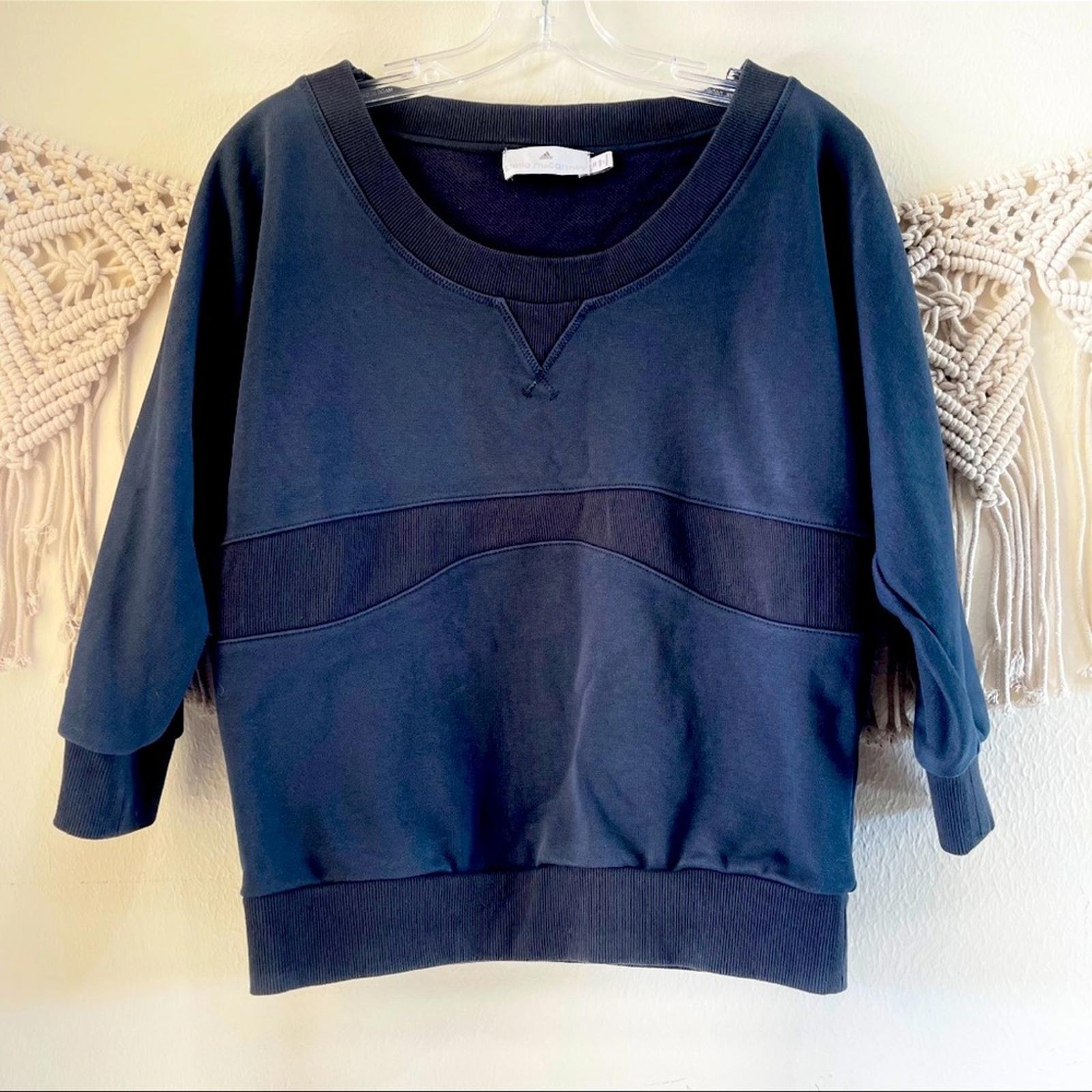 Adidas Stella McCartney Two Tone Blue Sweatshirt Crew Neck Size XS