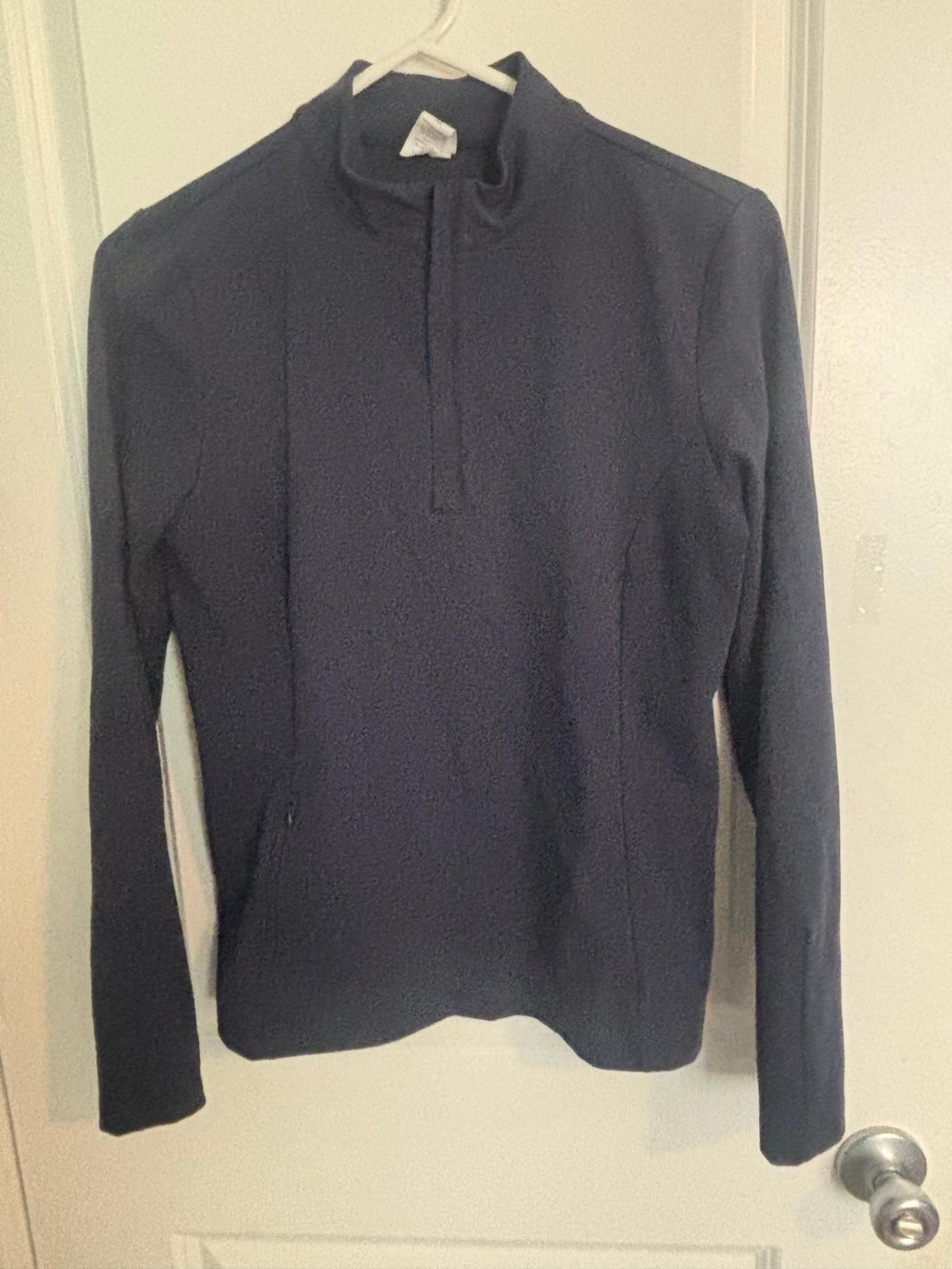 Women’s medium navy quarter zip athletic jacket by 90 degrees