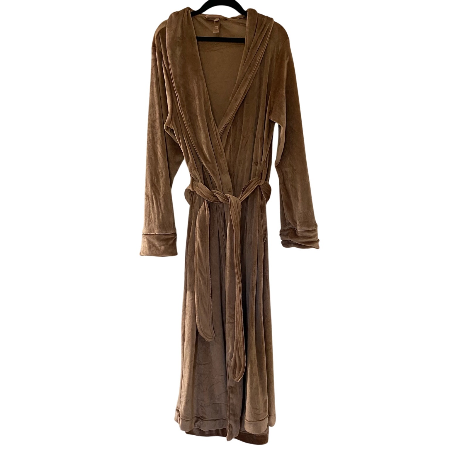 Skims Long Velour wrap robe in sienna sz Small