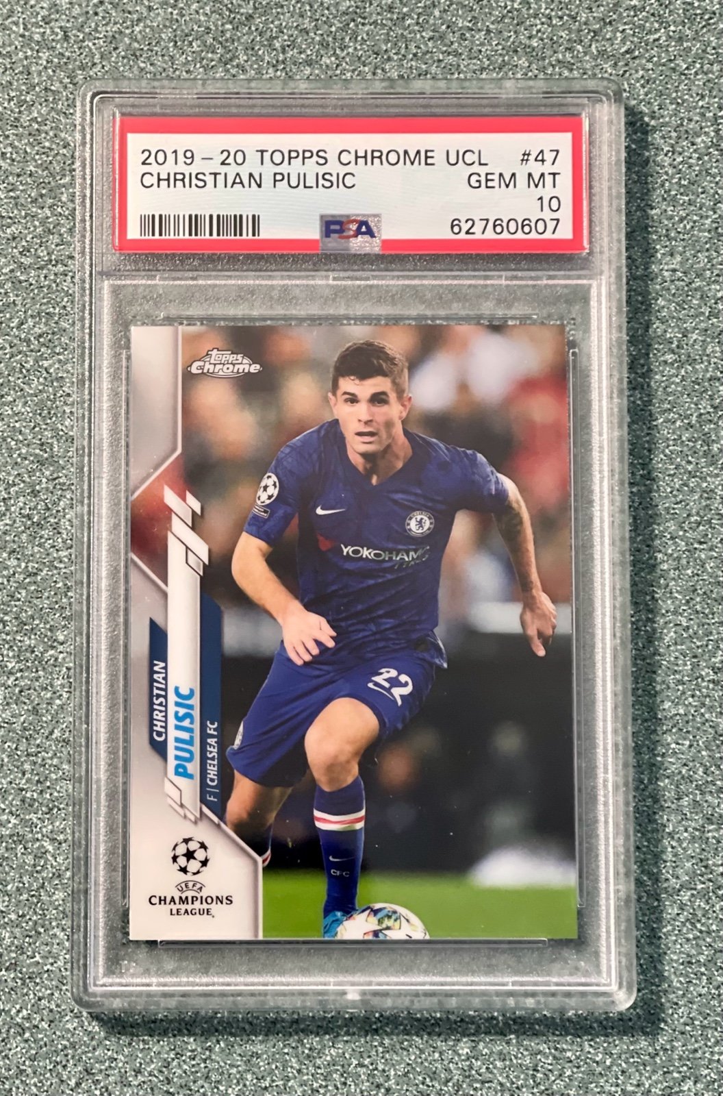 2019-20 Topps Chrome UEFA Champions #47 Christian Pulisic PSA 10 Gem Mint