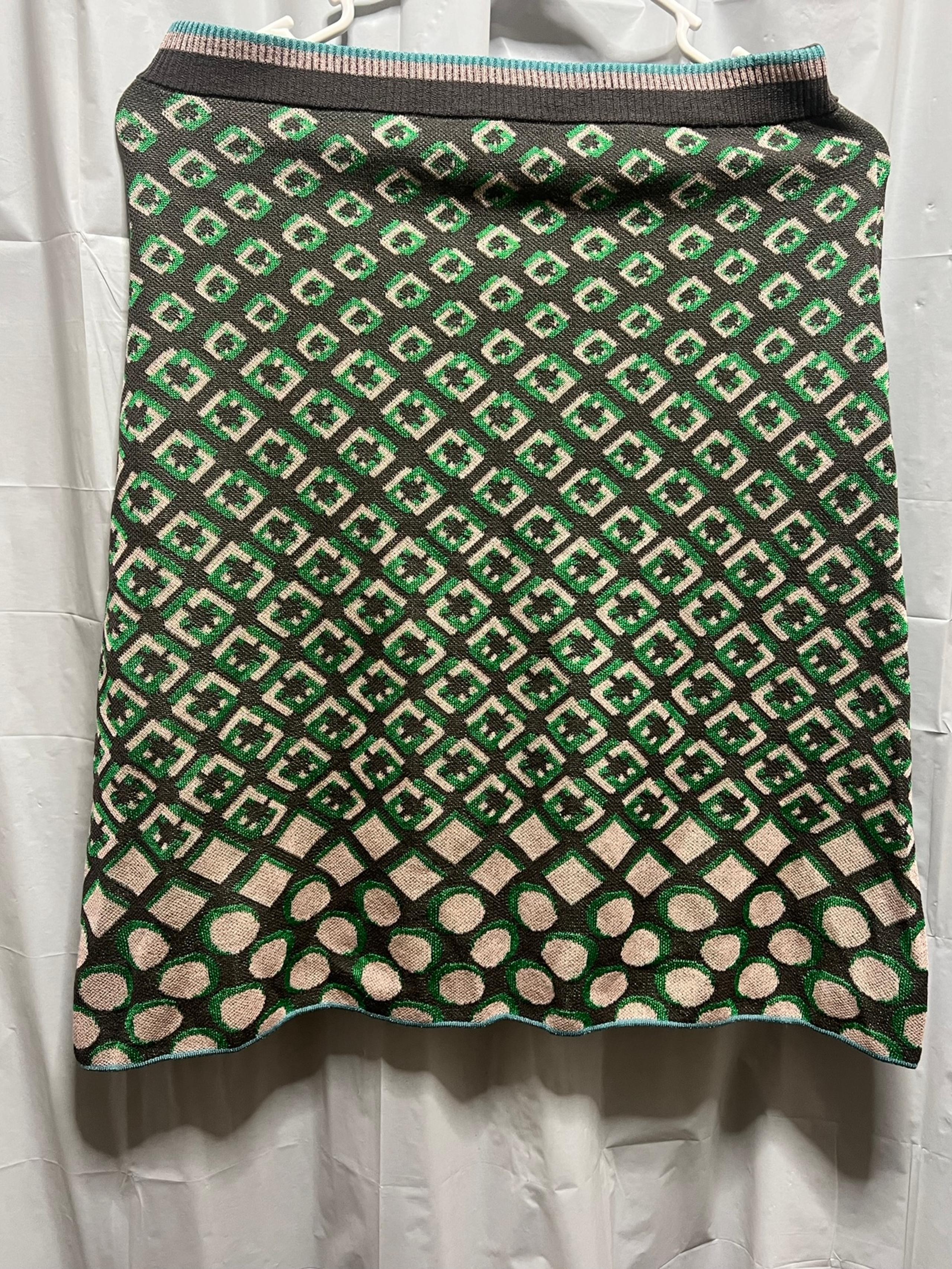 Diane Von Furstenberg Geometric Coretta Skirt Size Medium