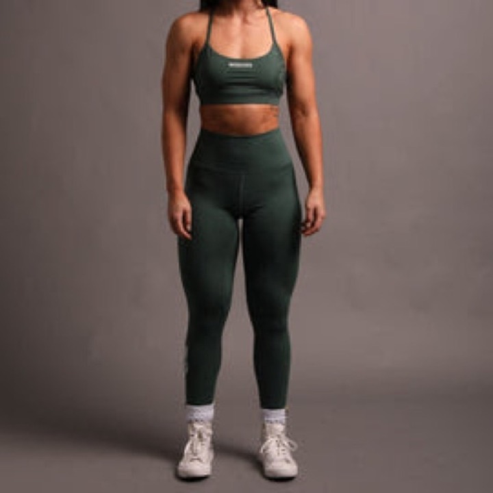 Darc Sport She Flames Full Length Leggings in Hunter Green