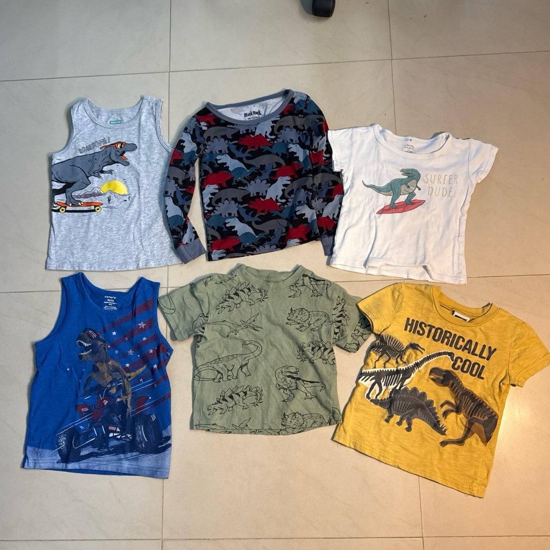 Boys Dinosaur Shirts Bundle Size 4T
