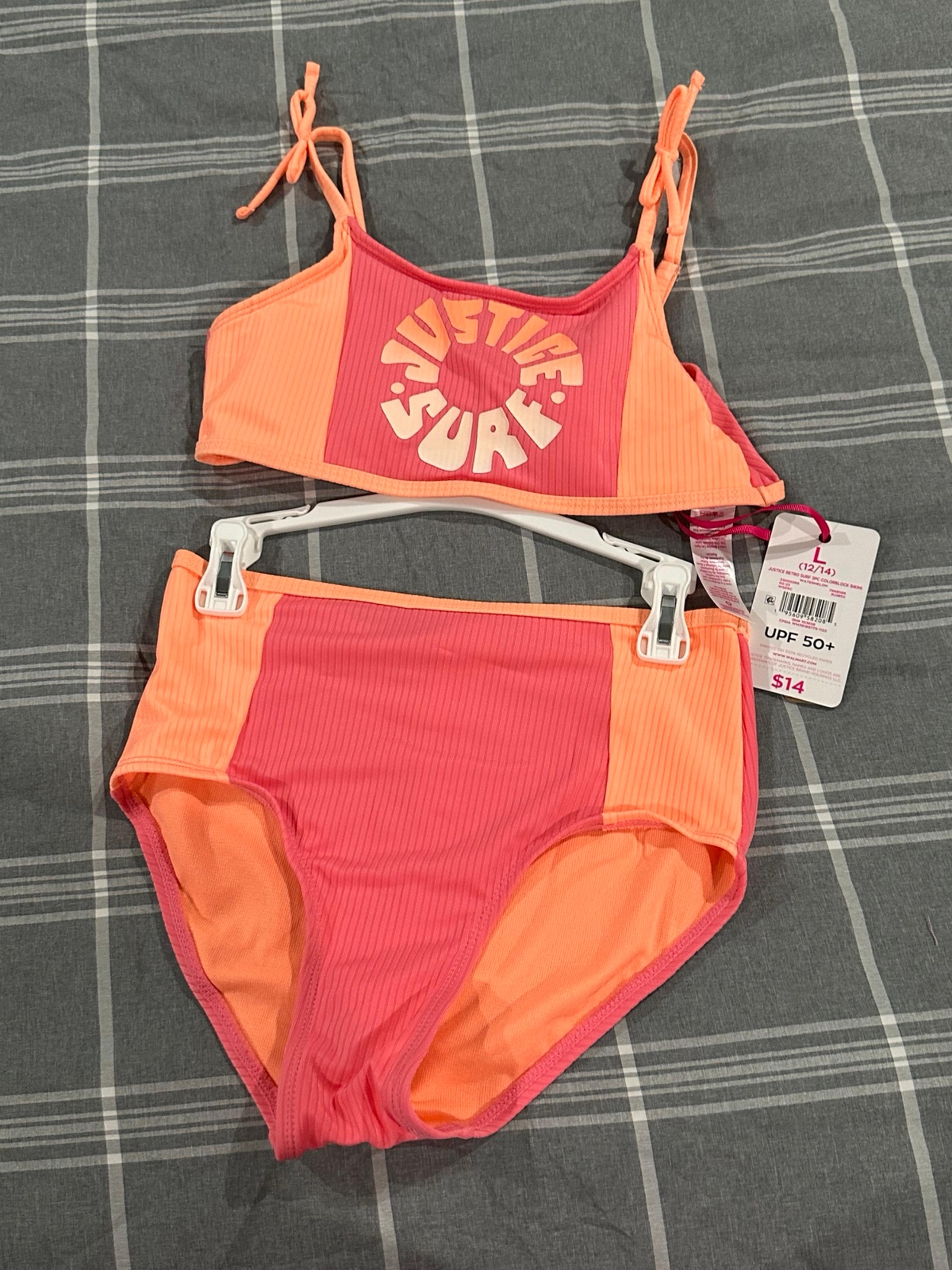 New Girls Size 12/14 Justice bathing suit